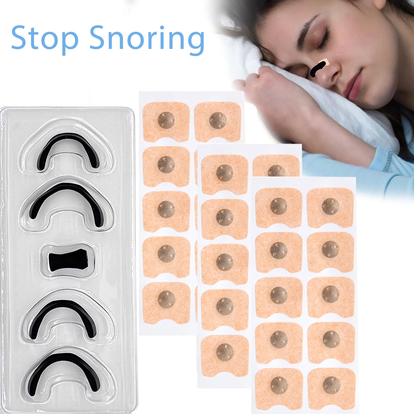 Nasal Breathing Dilators Starter Kits,Anti-snoring Nasal Strips,Magnetic Nose Strips,Increase Sports Air Improve Sleeping
